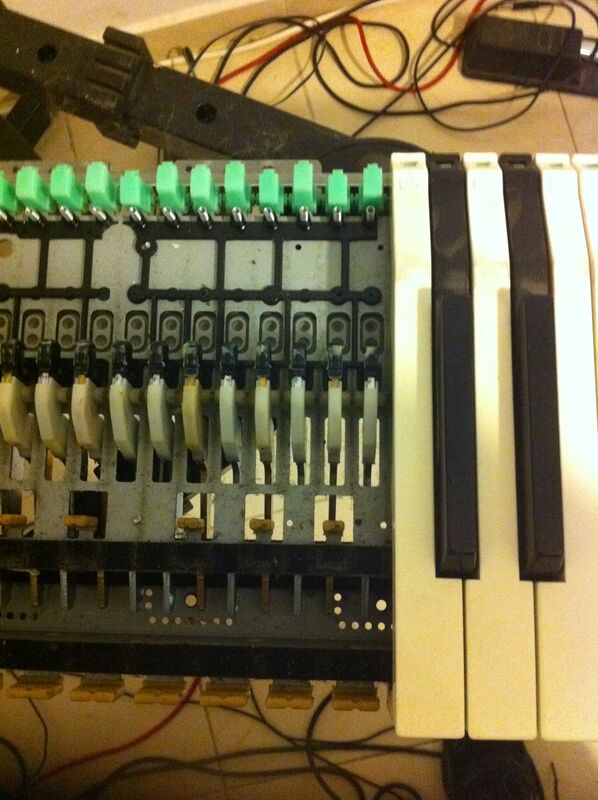 Another angle of the exposed mechanism