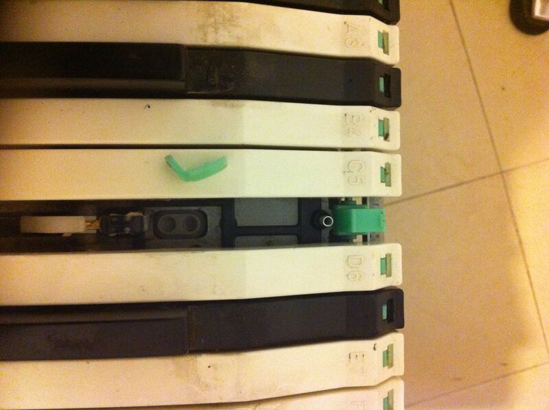 Keys with the steel rod visible