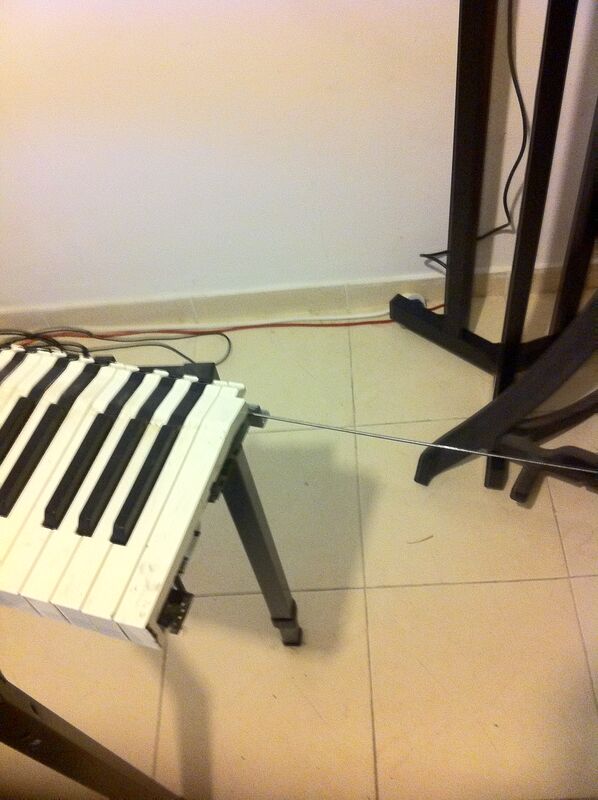 Another angle of keys with rod